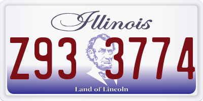 IL license plate Z933774