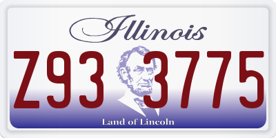 IL license plate Z933775