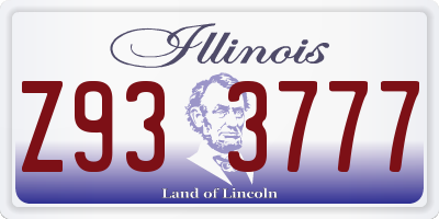 IL license plate Z933777