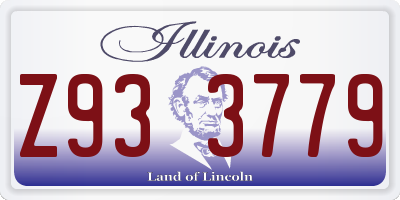 IL license plate Z933779