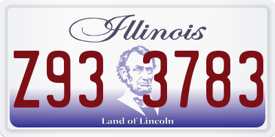 IL license plate Z933783