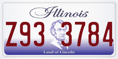 IL license plate Z933784