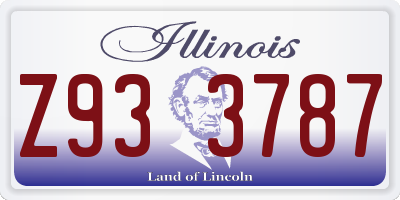 IL license plate Z933787