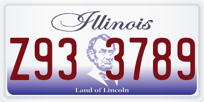 IL license plate Z933789