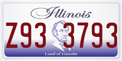 IL license plate Z933793