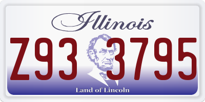 IL license plate Z933795