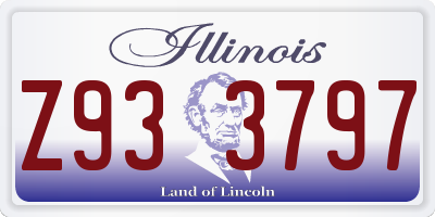 IL license plate Z933797