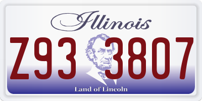 IL license plate Z933807