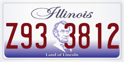 IL license plate Z933812