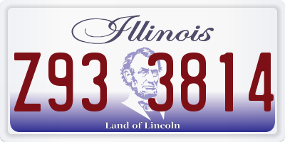 IL license plate Z933814