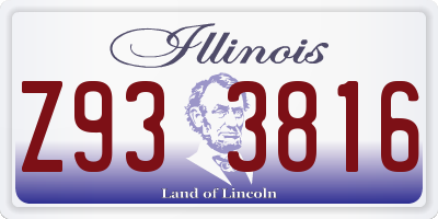 IL license plate Z933816
