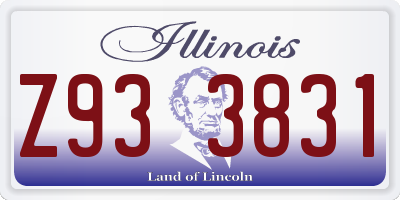 IL license plate Z933831