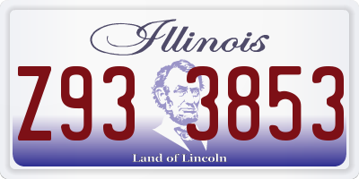 IL license plate Z933853