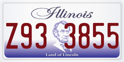 IL license plate Z933855
