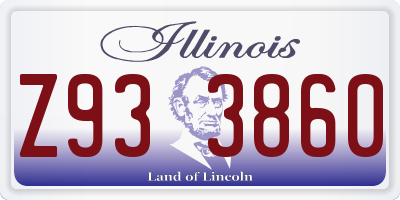 IL license plate Z933860