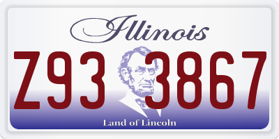 IL license plate Z933867