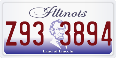 IL license plate Z933894