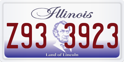 IL license plate Z933923