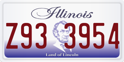 IL license plate Z933954
