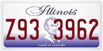 IL license plate Z933962