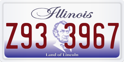IL license plate Z933967