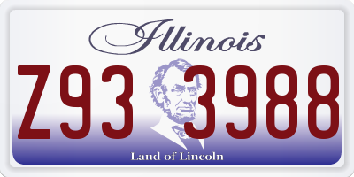 IL license plate Z933988