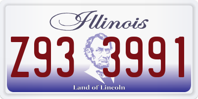 IL license plate Z933991