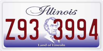IL license plate Z933994