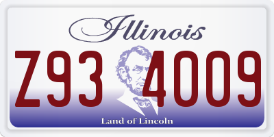IL license plate Z934009