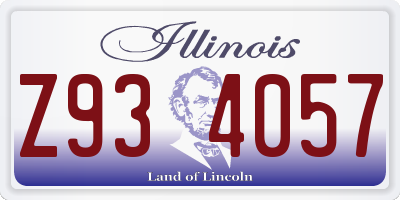 IL license plate Z934057