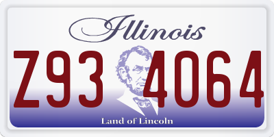 IL license plate Z934064