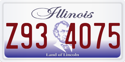 IL license plate Z934075