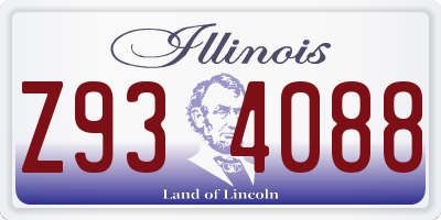 IL license plate Z934088