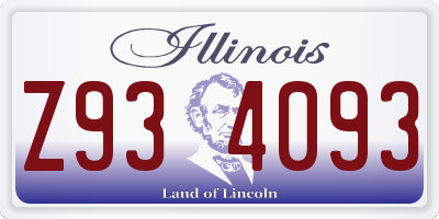 IL license plate Z934093
