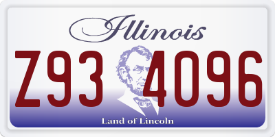 IL license plate Z934096