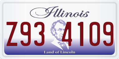 IL license plate Z934109