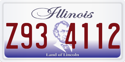 IL license plate Z934112