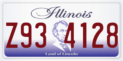 IL license plate Z934128