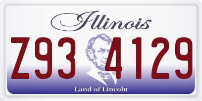 IL license plate Z934129