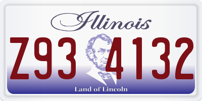 IL license plate Z934132