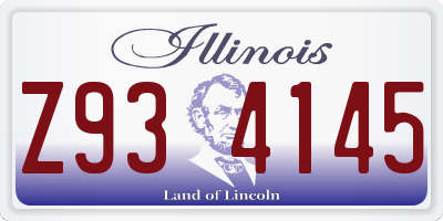 IL license plate Z934145