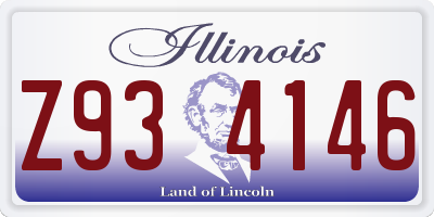 IL license plate Z934146
