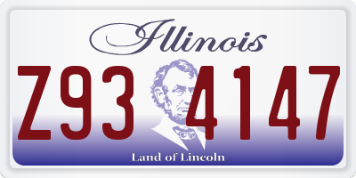 IL license plate Z934147