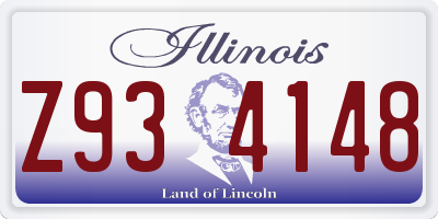 IL license plate Z934148