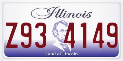 IL license plate Z934149