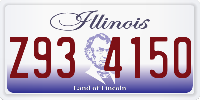 IL license plate Z934150