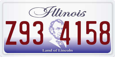 IL license plate Z934158