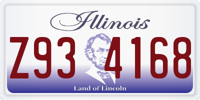 IL license plate Z934168