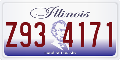 IL license plate Z934171