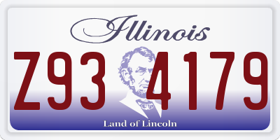 IL license plate Z934179